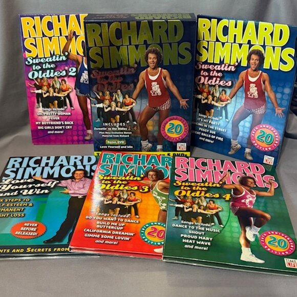 Vintage DVD Richard Simmons Sweatin' to the Oldies Box Set 1-4 Workout 20th - Picture 1 of 4